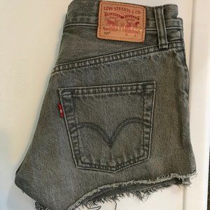501 Black Levis Cutoff Shorts
